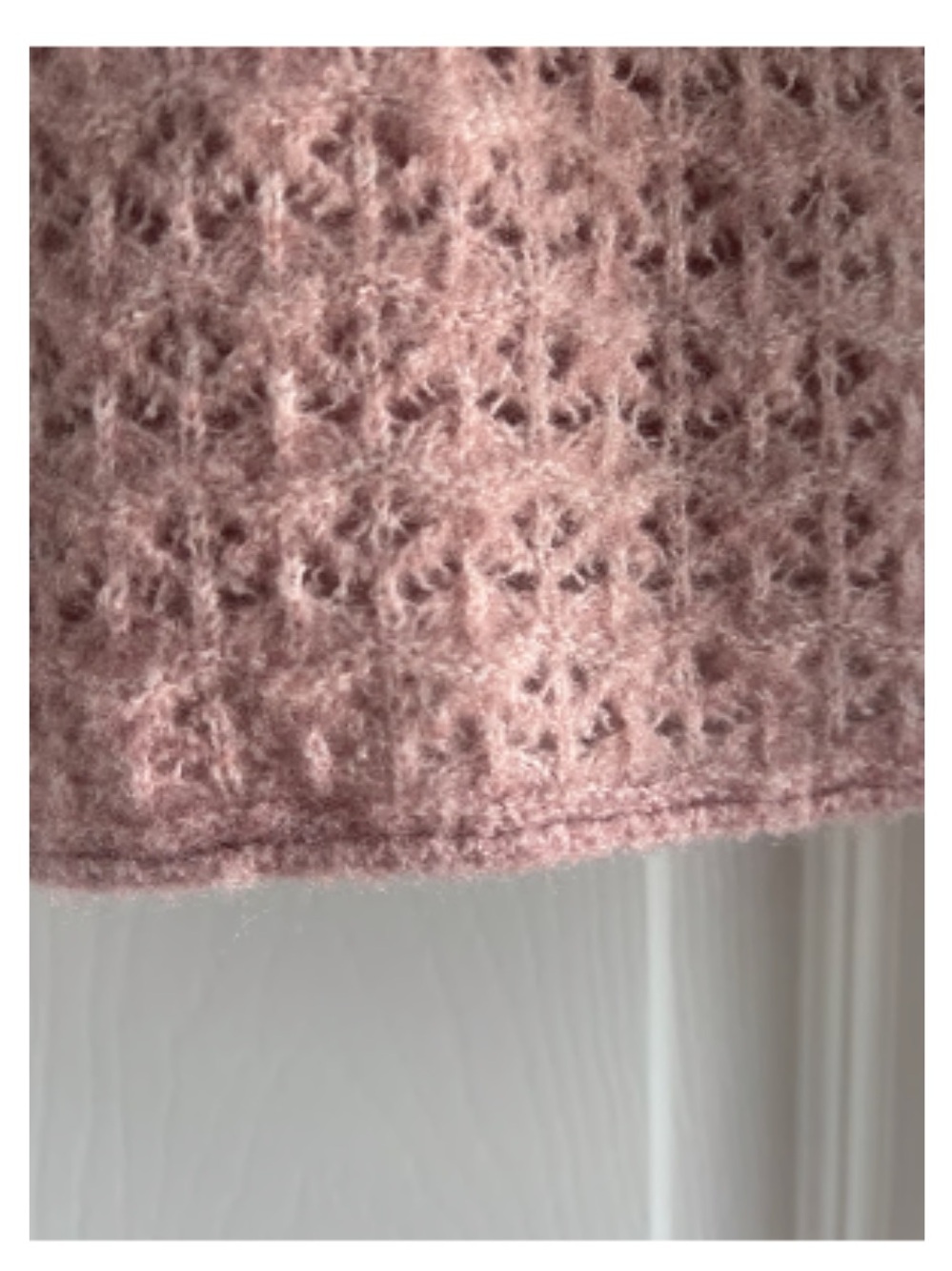 NWT House of Harlow 1960, Two Piece Crochet Knit Top & Skirt Set, Dusty Rose - Picture 4 of 4